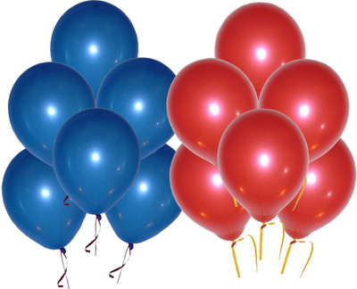 Ishant Creation Solid balloon207 Balloon(Blue, Red, Pack of 100)