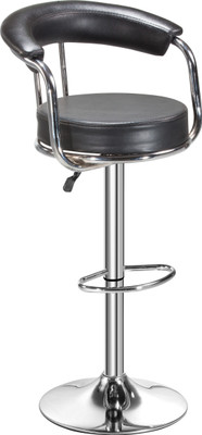 Da URBAN Classic Leatherette Bar Stool(Finish Color - Black)