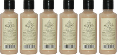 

KHADI PURE GRAMODYOG JASMINE & MOGRA BODY WASH-PACK OF 6(1260 ml, Pack of 6)