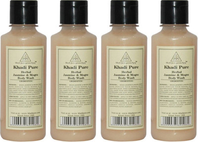 

KHADI PURE GRAMODYOG JASMINE & MOGRA BODY WASH-PACK OF 4(840 ml, Pack of 4)