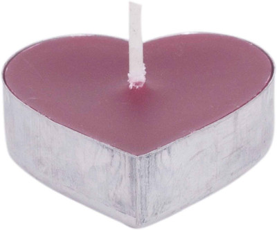 

Light Jewel Heart Shaped Aluminium Cup (Rose Fragranced Valentine Special) Tea Light Candle Candle(Red, Pack of 1)