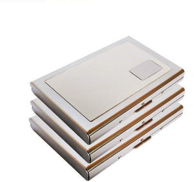 

Roccia Indiano Unisex 8 Card Holder(Set of 3, White, Silver)
