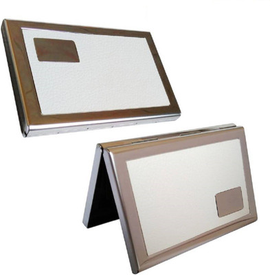 

Roccia Indiano Unisex 6 Card Holder(Set of 2, White, Silver)