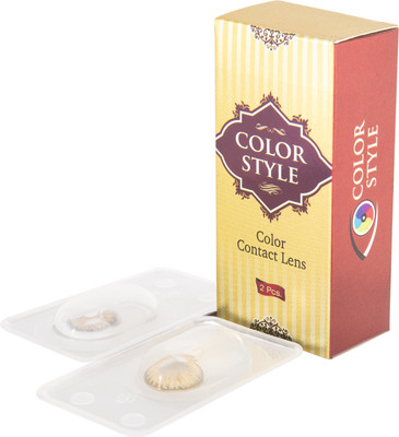 

Color Style Colored Contact Lenses Quaterly Contact Lens(0, Hazel, Pack of 2)
