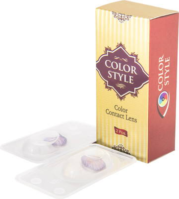 

Color Style Colored Contact Lenses Quaterly Contact Lens(0, Purple, Pack of 2)