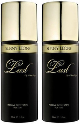 

Sunny Leone Two Lust Black Perfume Body Spray Combo for Men Perfume Body Spray - For Men(300 ml, Pack of 2)
