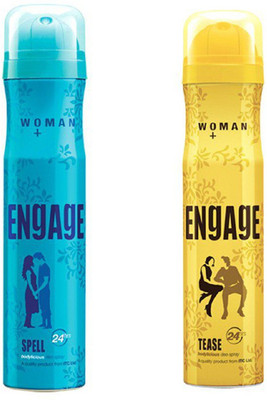 

Engage Woman Spell & Tease Deodorants Deodorant Spray - For Women(300 ml, Pack of 2)