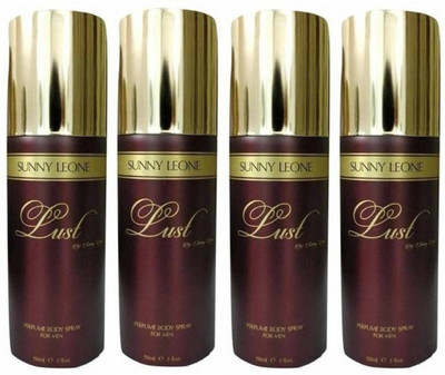 

Sunny Leone Four Lust Brown Perfume Body Spray Combo for Men Perfume Body Spray - For Men(600 ml, Pack of 4)