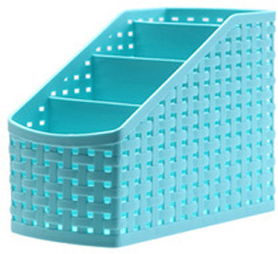 

Kuber Industries 4 Compartments Plastic Multi purpose Box(Blue)