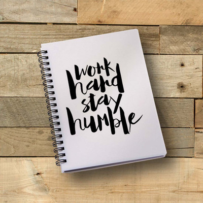 100yellow A5 Notebook(Notebook | Work Hard Stay Humble Printed Notebook | Motivational Quotes Printed | Designer Wire Bound Ruled Paper Sheets Personal And Office Stationary Notebooks Diary, Multicolor) available at flipkart for Rs.249