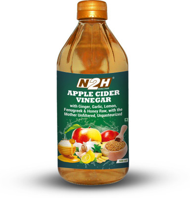 

N2H Ginger,Garlic, Lemon,Fenugreek & Honey Apple Cider Vinegar(500 ml, Ginger,Garlic, Lemon,Fenugreek & Honey Flavored)