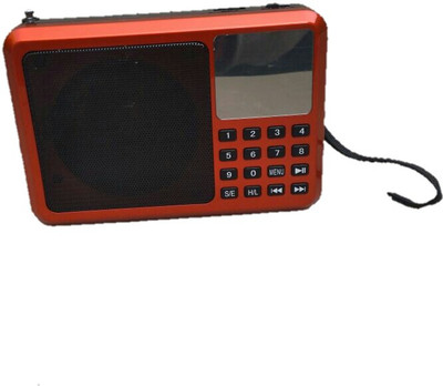 

CRETO latest best quality sound fm radio supports usb pendrive,, memory card, aux ,headphone out FM Radio(Red, Black)