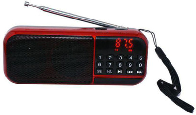 

CRETO latest best quality high sound fm radio supports memory card headphone out FM Radio(Red, Black)