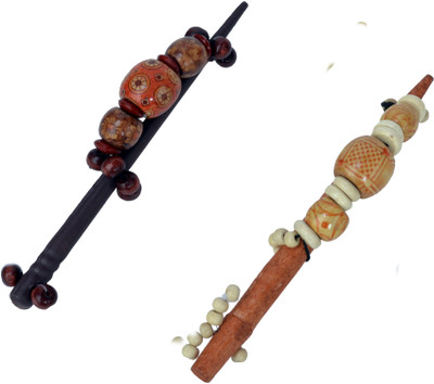 

Sagunya Casual wooden Bun Stick(Brown)