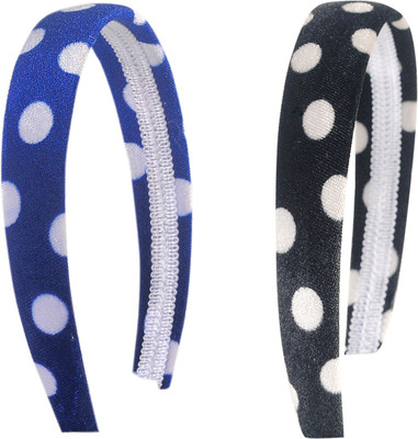 

Sagunya Polka Dots Hair Band(Blue, Black)