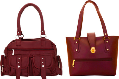 

Lady bar Shoulder Bag(Maroon)