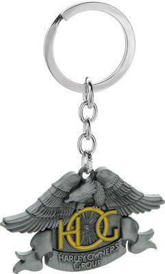 

Three Shades Harley Davidson Motor Bike Silver Metal Key Chain (Silver, Yellow Studded) Key Chain