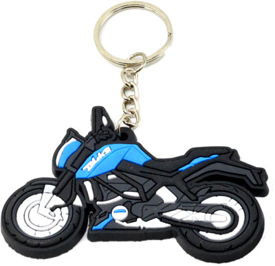 

Faynci Duke Bike Logo Synthetic PVC soft Blue/Black/White Key Chain Key Chain