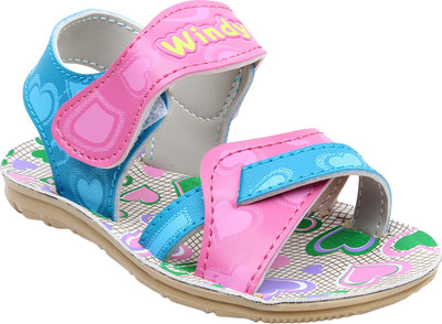 

WINDY Girls Velcro Flats(Pink