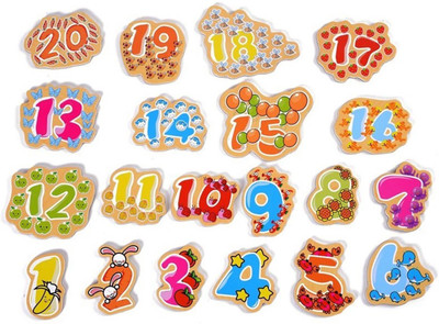 

Akrobo Fridge Magnet Educational Toy Baby Gift MultiColor with wooden storage Box(Multicolor)