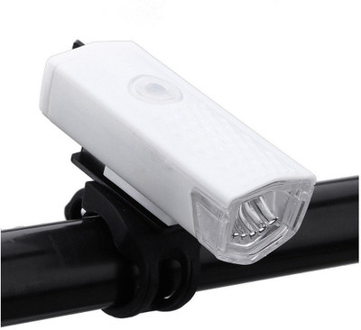 

AVB New Waterproof 3 Lighting Mode USB Rechargeable Bike Bicycle Front Bright Light 300LM LED Lamp White Head Light Cycling Safety LED Front Light(White)