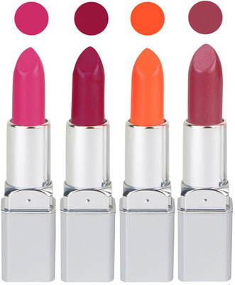 

Ramble Lipstick Cream Base Rose Flavour Set of 4(Pink,Purple,Neon Orange,Shimmer Purple, 16 g)