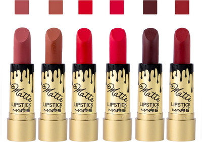 

Mars Ultra Matte Lipsticks Pack of 6(Spicy Matte, 24 g)