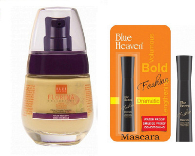 

Blue Heaven florina foundation with fashion mascara(Pack of 2)