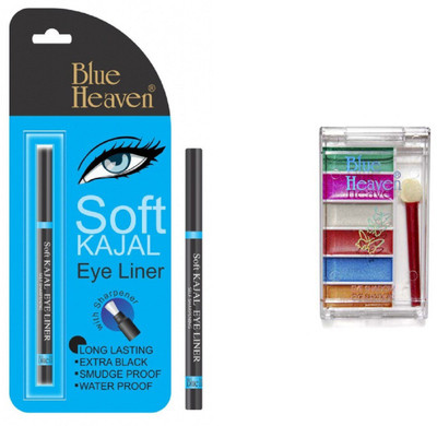 

Blue Heaven SOFT KAJAL WITH 6 IN 1 EYE SHADOW(Pack of 2)