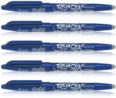 PILOT Frixion Roller Ball Pen(Pack of 5, Ink Color - Blue)