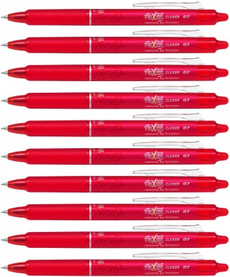 PILOT Frixion Clicker Roller Ball Pen(Pack of 10, Red)