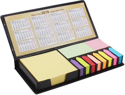 

7Trees Sticky Note Memo Pad 100 Sheets Regular, 11 Colors(Black)