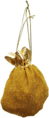 

Shreeji Decoration Shiny Handmade Silk Potli Batwa Pouch Bag Gift For Women Potli(Gold)