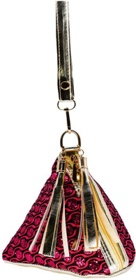 

Bagaholics Ethnic Clutch Synthetic Batwa Pouch Bag Gift For Women Potli(Pink)