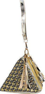 

Bagaholics Ethnic Clutch Synthetic Batwa Pouch Bag Gift For Women Potli(Gold)
