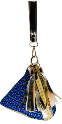 

Bagaholics Ethnic Clutch Synthetic Batwa Pouch Bag Gift For Women Potli(Blue)
