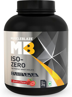 

MuscleBlaze Zero Carb Iso-Zero Pure Whey Isolate Whey Protein(2 kg, Strawberry)