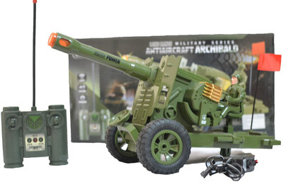 

Taaza Garam kids Remote Control Antiaircraft military series Rc Tank, Full Function, Rechargeable, Mega Size, Remote control-Green(Gift Toy)(Green)