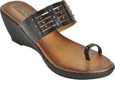 

ESPRADO Women Black Wedges