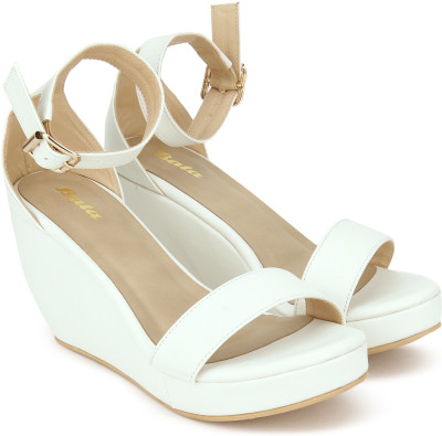 

Bata Women White Wedges