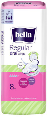 

Bella Drai Regular Wings Sanitary Pad(Pack of 8)