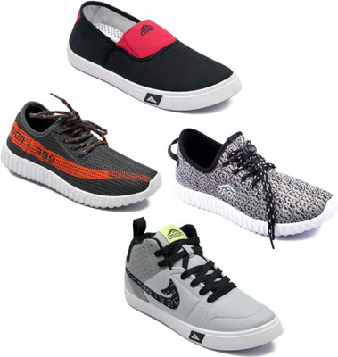 

Asian Men Casual & Running Shoes Combo Pack of 4 Casuals For Men(Multicolor