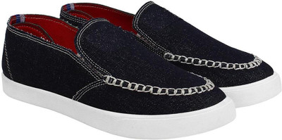 

SHOEFLY Black-726 Slip On Sneakers For Men(Black
