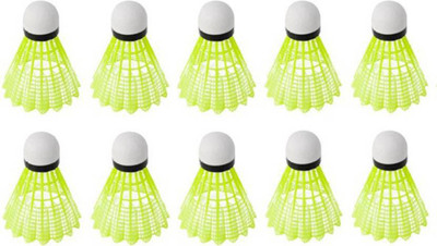 

Monika Sports plastic shuttle pack of 10 Plastic Shuttle - Green(Medium, 77, Pack of 10)