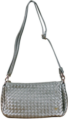

Bulchee Women Casual Silver PU Sling Bag