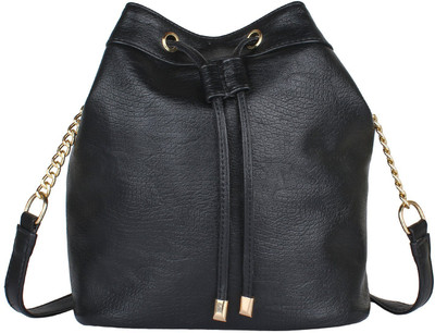 

DNZ Women Casual Black Leatherette Sling Bag