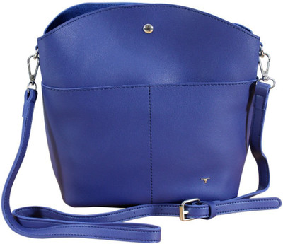 

Bulchee Women Casual Blue PU Sling Bag