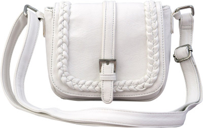 

Lychee Bags Women Casual White PU Sling Bag