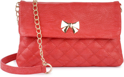 

DNZ Women Casual Red Leatherette Sling Bag
