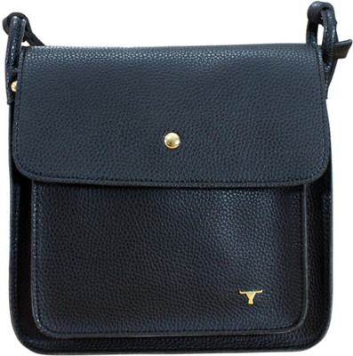 Bulchee Women Casual Black PU Sling Bag